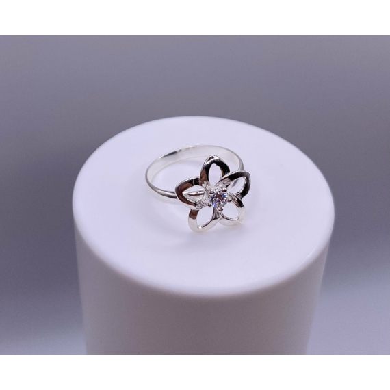 Virág mintás ezüst gyűrű